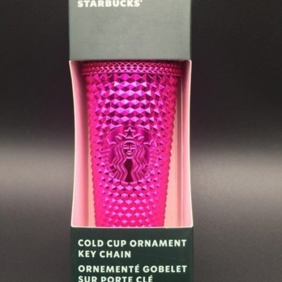 Starbucks Accessories - Starbucks New 2022 Holiday Edition Sangria Bling Metallic Tumbler Cup Keychain